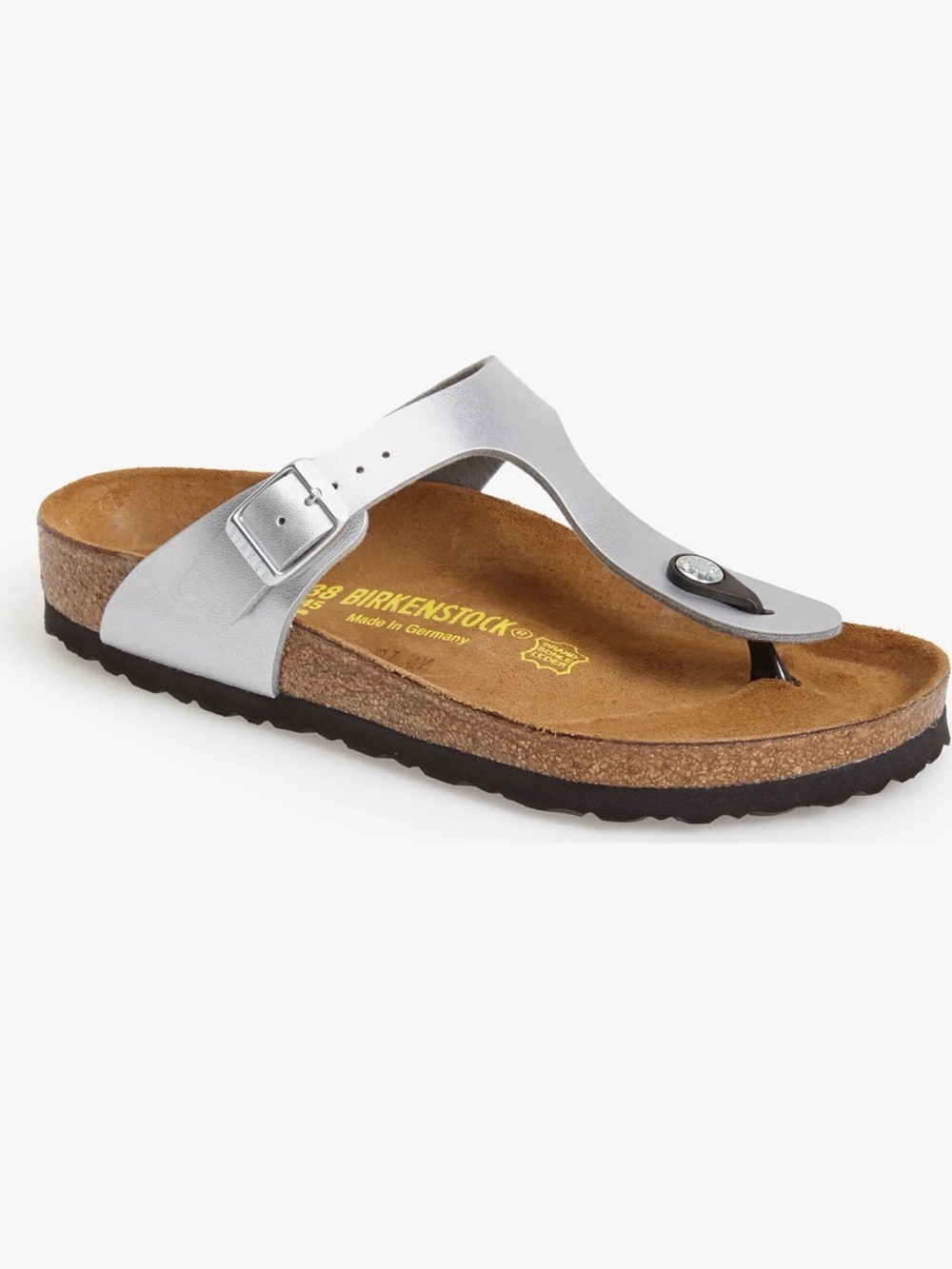 Birkenstock Women’s Silver Gizeh Thong Sandals